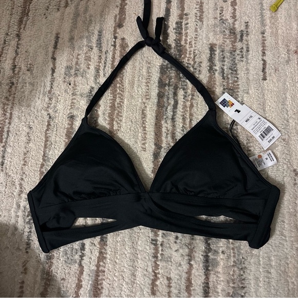 Black Halter Bikini Top - Picture 1 of 3